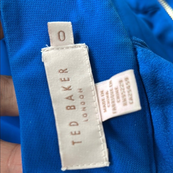 Ted Baker London Blue Scalloped Halter Dress - Picture 10 of 11